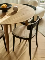Westwing Collection Sillas De Madera Con Tejido Vienes Richie, 2 Uds.