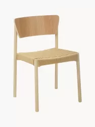 Westwing Collection Sillas De Madera Y Ratan Danny, 2 Uds.