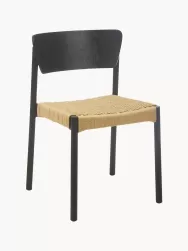 Westwing Collection Sillas De Madera Y Ratan Danny, 2 Uds.