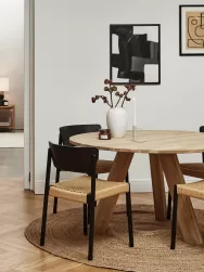 Westwing Collection Sillas De Madera Y Ratan Danny, 2 Uds.
