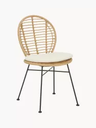Westwing Collection Sillas De Ratan Con Cojin Cordula, 2 Uds.