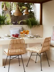 Westwing Collection Sillas De Ratan Costa, 2 Uds.