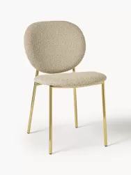 Westwing Collection Sillas Tapizada En Tejido Boucle Ulrica, 2 Uds.