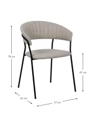 Kare Design Sillas Tapizadas Belle, 2 Uds.