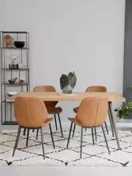 Westwing Collection Sillas Tapizadas En Cuero Sintetico Louis, 2 Uds.