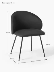 Westwing Collection Sillas Tapizadas Luisa, 2 Uds.