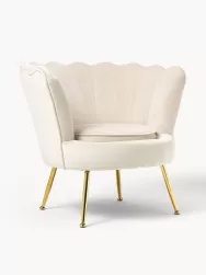 Westwing Collection Sillon Coctel De Terciopelo Oyster