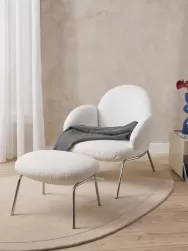 Westwing Collection Sillon Coctel En Tejido Boucle Luan