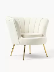 Westwing Collection Sillon Coctel En Tejido Boucle Oyster