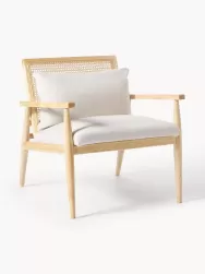 Westwing Collection Sillon De Madera De Caucho Maciza Manuell