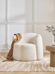 Westwing Collection Sillon En Tejido Boucle Fleur