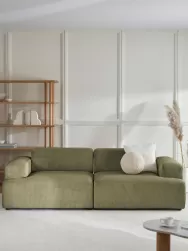 Westwing Collection Sofa De Pana Melva (3 Plazas)