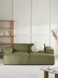 Westwing Collection Sofa De Pana Melva (2 Plazas)