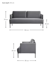 Westwing Collection Sofa De Terciopelo Fluente (2 Plazas)