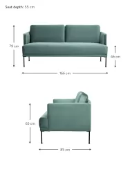 Westwing Collection Sofa De Terciopelo Fluente (2 Plazas)