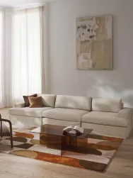 Westwing Collection Sofa Modular Russell (4 Plazas), Desenfundable