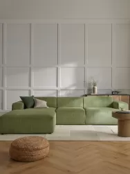 Westwing Collection Sofa Rinconera De Pana Melva (4 Plazas)