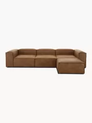 Westwing Collection Sofa Rinconera Modular De Cuero Lennon (4 Plazas)