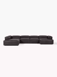 Westwing Collection Sofa Rinconera Modular De Cuero Reciclado Lennon
