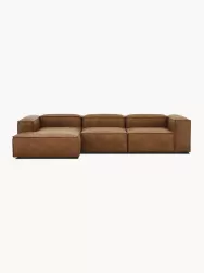 Westwing Collection Sofa Rinconera Modular De Cuero Reciclado Lennon
