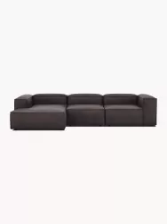 Westwing Collection Sofa Rinconera Modular De Cuero Reciclado Lennon