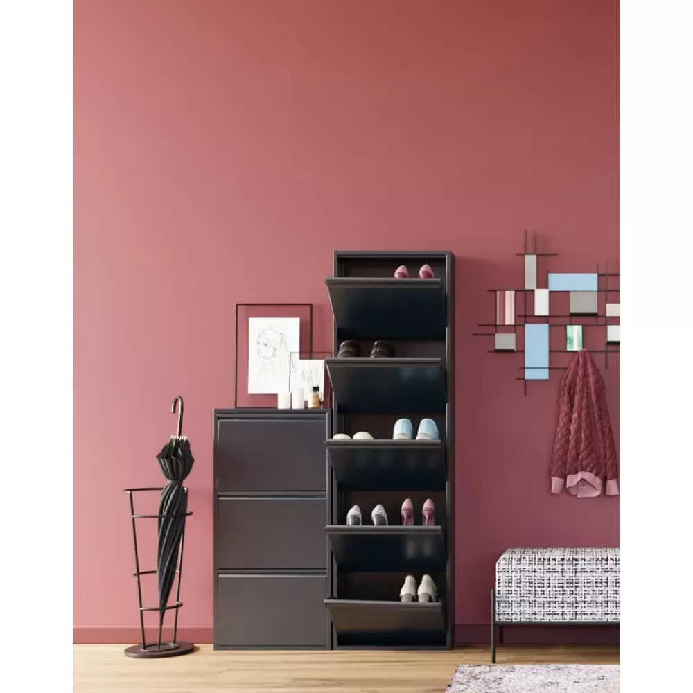 Kare Design Zapateros^Zapatero De Pared Caruso, Puertas Abatibles